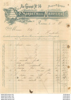 FACTURE 1902 SORDET NEVEU MAZOYER ET CIE AU GRAND N°14 CONFECTION  A REIMS 10 RUE DE L'ARBALETE - 1900 – 1949