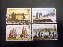 51 TRISTAN DA CUNHA 1973 / X ANIVERSARIO DEL RETORNO A LAS ISLAS / YVERT 185 / 188 MNH - Tristan Da Cunha