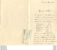 COURRIER 1921 ADRESSE AU PREFET PAR LE CAPITAINE BRUCHE RELATIFS AUX DOMMAGES DE GUERRE REF 2 - Andere & Zonder Classificatie