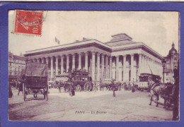 75 - PARIS 2éme - LA BOURSE - TRAMWAYS - ATELLAGE - ANIMÉE - - Autres Monuments, édifices