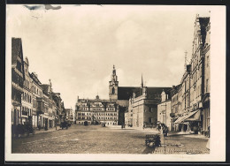 Foto-AK Deutscher Kunstverlag, Nr. 5: Zerbst, Marktplatz, Im Hintergrund Nikolaikirche, Rathaus Und Neues Haus  - Fotografie