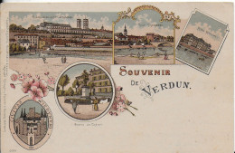 55 - VERDUN - SOUVENIR DE VERDUN - CARTE POSTEE EN 1900 -  EDIT MARTIN-COLARDELLE - Verdun