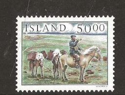 Island Iceland  1997  The Country Postman, Rural Letter Carrier,  Riding Horse And Two Pack Horses  Mi  879 MNH(**) - Nuovi