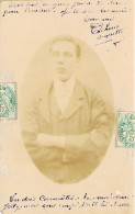 Photographie Carte Photo Portrait D'homme En Medaillon Postee De Nogent Le Rotrou - Fotografie