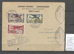 AEF - TCHAD - Fort Lamy - Avion Et Censure -1942 - Yvert 14- 16 Et 17 - France Libre - Storia Postale