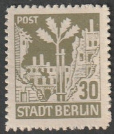 Berlin & Brandenburg: 1945, Mi. Nr. 7 B, Freimarke: 30 Pfg. Stieleichenbäumchen**/MNH - Berlino & Brandenburgo