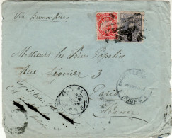 BOLIVIA 1903 LETTER SENT FROM SUCRE TO PARIS / PART OF COVER / - Bolivië