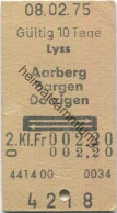 Schweiz - Lyss Aarberg Bargen Dotzigen Und Zurück - Fahrkarte 1975 - Europa