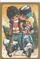 CARTE POSTALE   R  35  ENFANTS SUR UNE MOTO  BONNE ANNEE SIGNEE - New Year