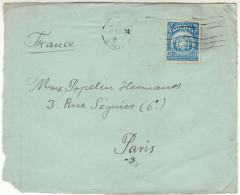 BOLIVIA 1924 LETTER SENT FROM SUCRE TO SEINE / PART OF COVER / - Bolivië