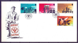 Jersey 1990 Mi 520-523 FDC  (FDC ZE3 JRS520-523-a) - Ecrivains