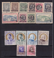 1946 - 1953 Vaticano Vatican 3 Serie Usate: MEDAGLIONCINI SOPRASTAMPATI, PAPA ORO, S.MARIA GORETTI Used - Used Stamps