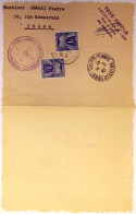 FRANCE TAXE 1FRX2 TOURS RP INDRE ET LOIRE 1945 LETTRE TAXE SIMPLE TOURS GARE - 1859-1959 Storia Postale