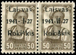 Deutsche Besetz.II.WK Litauen Rokiskis, 1941, 6 A IIIa/III, ... - Occupazione 1938 – 45