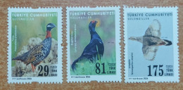 AC - TURKEY  STAMP PHASIANIDAE BIRDS  BLACK FRANCOLIN, CAUCASIAN GROUSE, CASPIAN SNOWCOCK  MNH  12 JULY 2024 - Unused Stamps