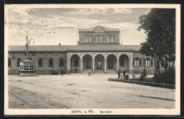 AK Kehl A. Rh., Bahnhof Mit Vorplatz  - Kehl