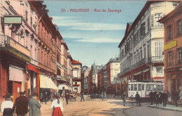 MULHOUSE - Rue Du Sauvage - Tramway - Ed. Ch. Bergeret - Mulhouse
