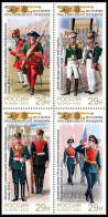 Russia. 2023. Russian Jacket History. Preobrazhensky Regiment (MNH OG **) Block Of 4 Stamps - Ongebruikt