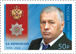 Russia. 2023. Cavaliers Of The Order For Merit To The Fatherland”. V. Zhirinovsky (1946–2022) (MNH OG **) Stamp - Nuovi