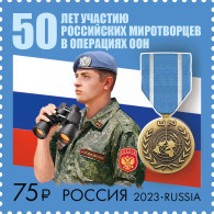 Russia. 2023. 50th Anniversary Of Participation Of Russian Peacekeepers In UN Operations (MNH OG **) Stamp - Nuovi