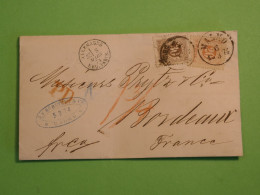 DS11  SUEDE   LETTRE  1875  MALMO A BORDEAUX FRANCE  + AFF. INTERESSANT - Covers & Documents