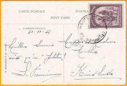 1933 - Carte Postale Vers Kinshasa, Congo Belge - Courrier De Haute Mer - Compagnie Maritime Belge - Navigation Fluviale - Covers & Documents