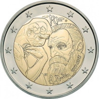 France 2 Euro Coin. 2017 (Unc. Bi-Metallic) 100 Years Since The Death Of Auguste Rodin - Frankrijk