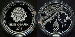 Estonia 10 Euro Coin. 2014 (Proof. Silver) XXII Winter Olympic Games. Sochi 2014 - Estonie