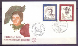 San Marino 1980 Mi 1212-1213 FDC  (FDC ZE2 SMR1212-1213) - 1980