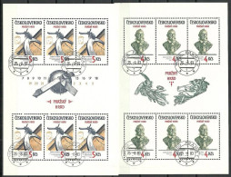 Czechoslovakia 1983 Mi Sheet 2721-2722 Cancelled  (SZE4 CSKark2721-2722) - Sculpture