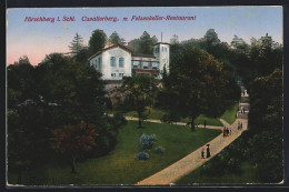 AK Hirschberg I. Schl., Cavalierberg Mit Restaurant Felsenkeller  - Schlesien