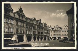 AK Hirschberg I. Riesengeb., Markt Mit Lauben  - Schlesien