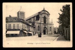 76 - FECAMP - EGLISE DE LA STE-TRINITE - CAFE DE L'HOTEL DE VILLE L. FOUQUE - Fécamp