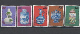 CINA China Taiwan 5 Stamps 1972  Vasi Porcellana China Porcelain Vases - Ongebruikt