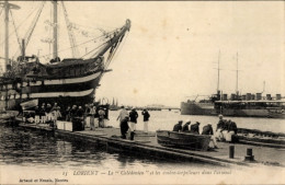 CPA Lorient, Dampfer Le Caledonien, Hafen - Other & Unclassified