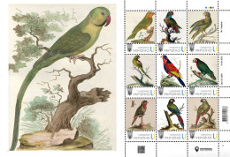 Ukraine 2024, Fauna, Birds, Parrots, Sheetlet Of 9v - Ukraine