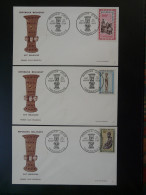 FDC (x3) Art Malgache Indigenous Art Madagascar 1964 - Madagaskar (1960-...)