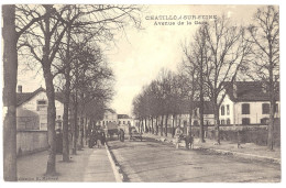 CPA 21 - CHATILLON SUR SEINE (Côte D'Or) - Avenue De La Gare - Petite Animation. Attelages - TBE - Peu Courante - Chatillon Sur Seine