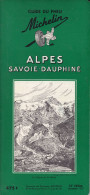 Alpes - Savoie- Dauphiné  Guide Vert Michelin  Bon état Edition 1957 - Wegenkaarten