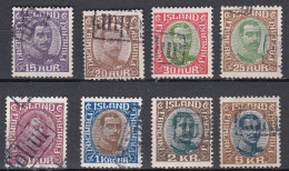 IS015I – ICELAND – 1920/21 – KING CHRISTIAN X – TOLLUR CANCELS USED LOT – CV 36 € - Usati