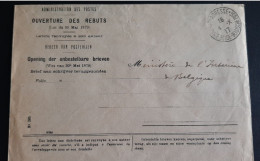 Postes Belges Ste Adresse Le 4/10/1917 Sur Enveloppe Ouverture Des Rebus Administration Des Postes - Altri & Non Classificati