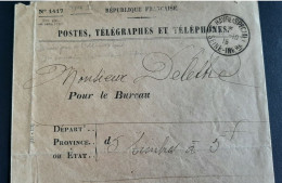 Le Havre Spécial Le 14/10/1915 Postes Télégraphes Et Téléphones Dernier Jour De L'obli. Le Havre Spécial - Altri & Non Classificati