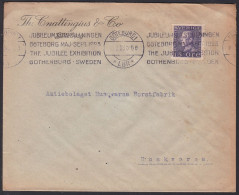 CLCV033 Sweden Old Cover, Gothenburg  Huskvarna, Feb. 10. 1923. Sc167 King Gustaf V - Covers & Documents