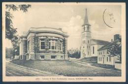 MA Mass. ROCKPORT Library First Universalist Church - Autres & Non Classés