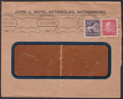 CLCV043 Sweden Old Cover, Gothenburg, Sep. 10. 1937. Heraldic Lion, King Gustaf V - Covers & Documents