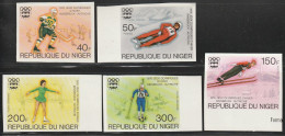 NIGER - NON DENTELE - N°352/4+PA N°263/4  ** (1976)   J.O INNSBRUCK 76 - Niger (1960-...)