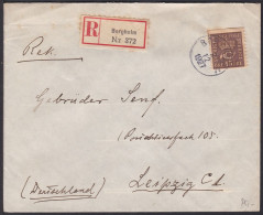 CLCV051 Sweden Registered Old Cover, Borgholm  Leipzig, Dec. 02. 1927. Sc147 - Covers & Documents