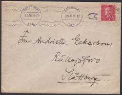 CLCV063 Sweden Old Cover, Gothenburg, Sep. 08. 1930. Sc168 King Gustaf V - Covers & Documents