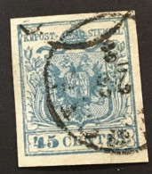 49670 ) LOMBARDO VENETO  45 Cent. Prima Emissione Usato - Lombardo-Vénétie