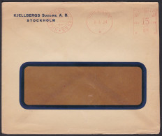 CLCV075 Sweden Meter Stamp, Stockholm  Helsinki Finland, Oct. 08. 1934. - Covers & Documents